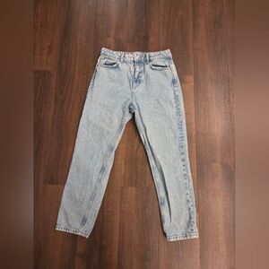 Zara Light Blue Women's Straight Classic Mom Jeans Jeans